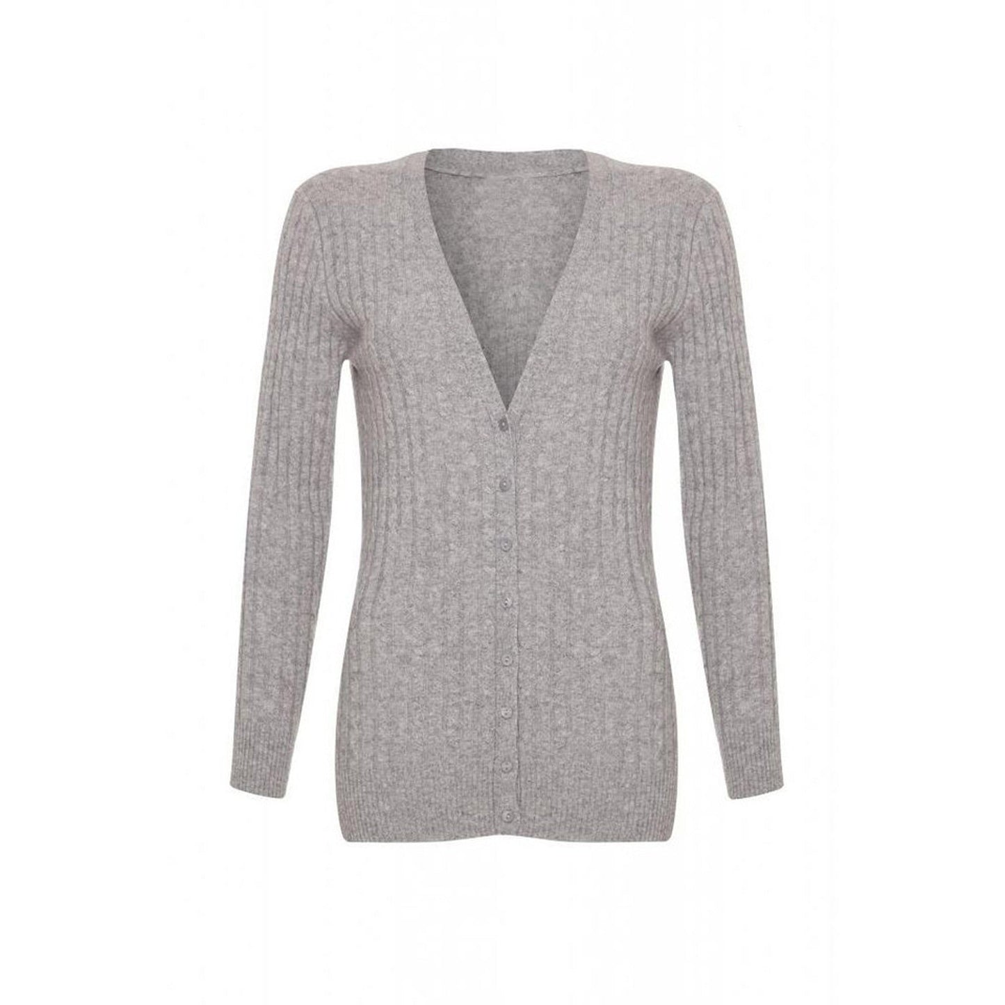 Long Cashmere Cable Cardigan