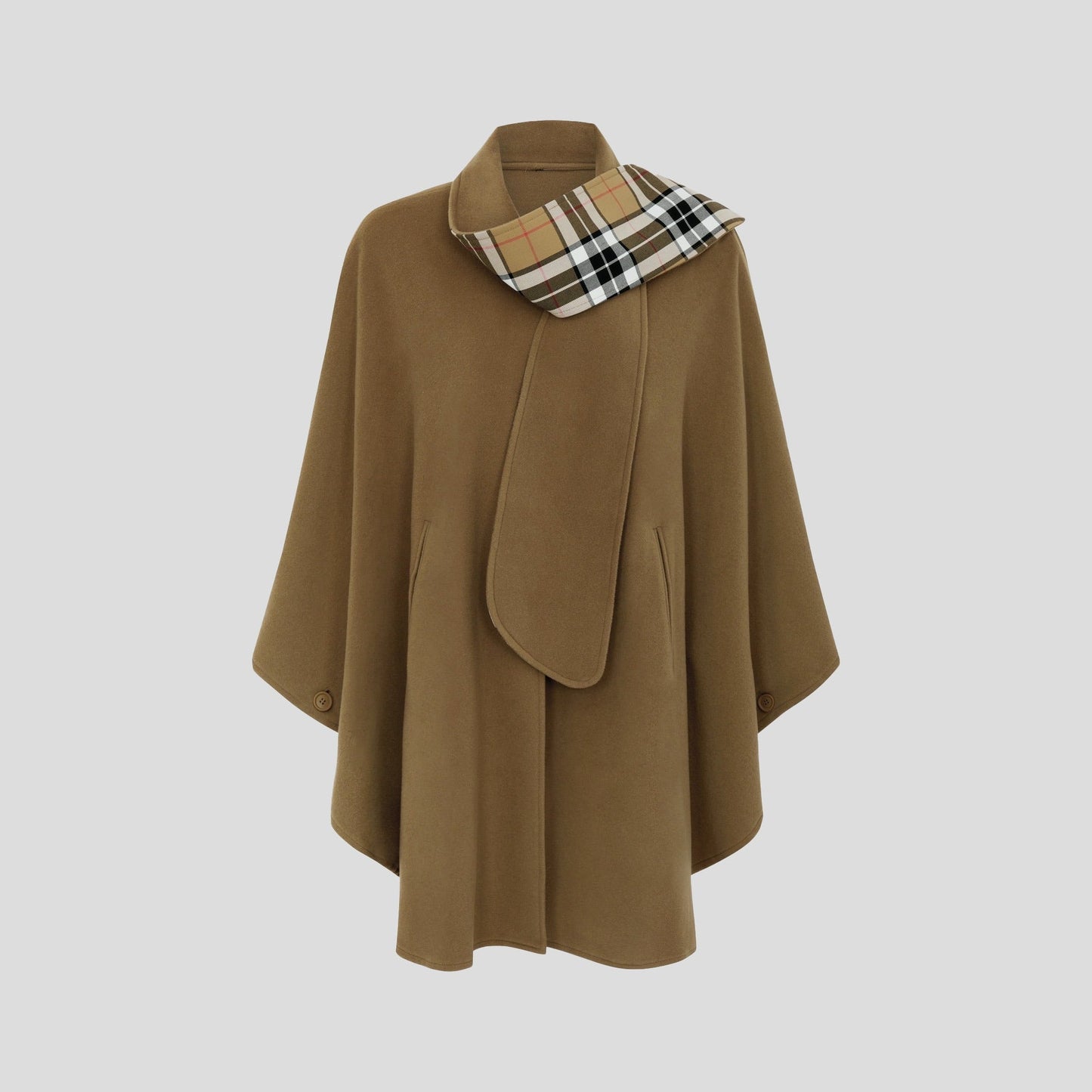 Cape With Tartan Scarf