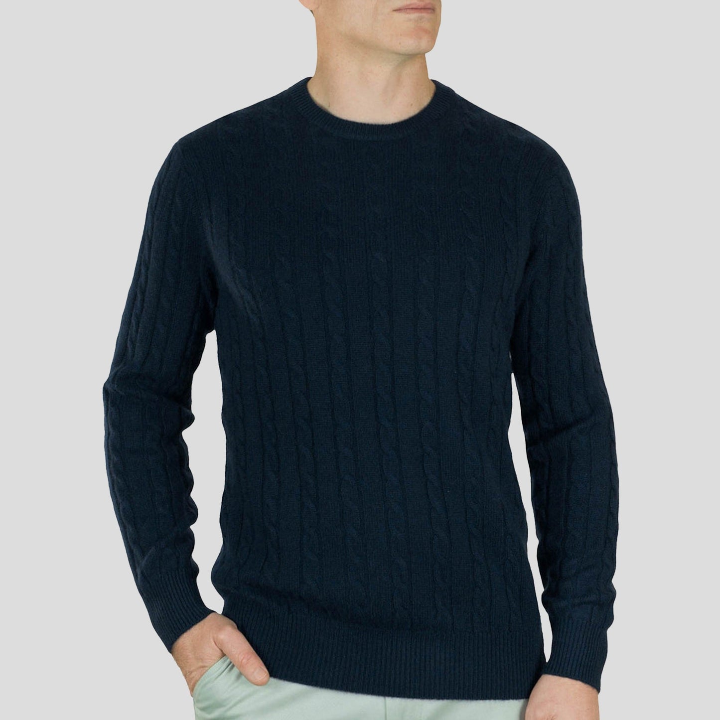 Men's Cashmere Cable Jumper