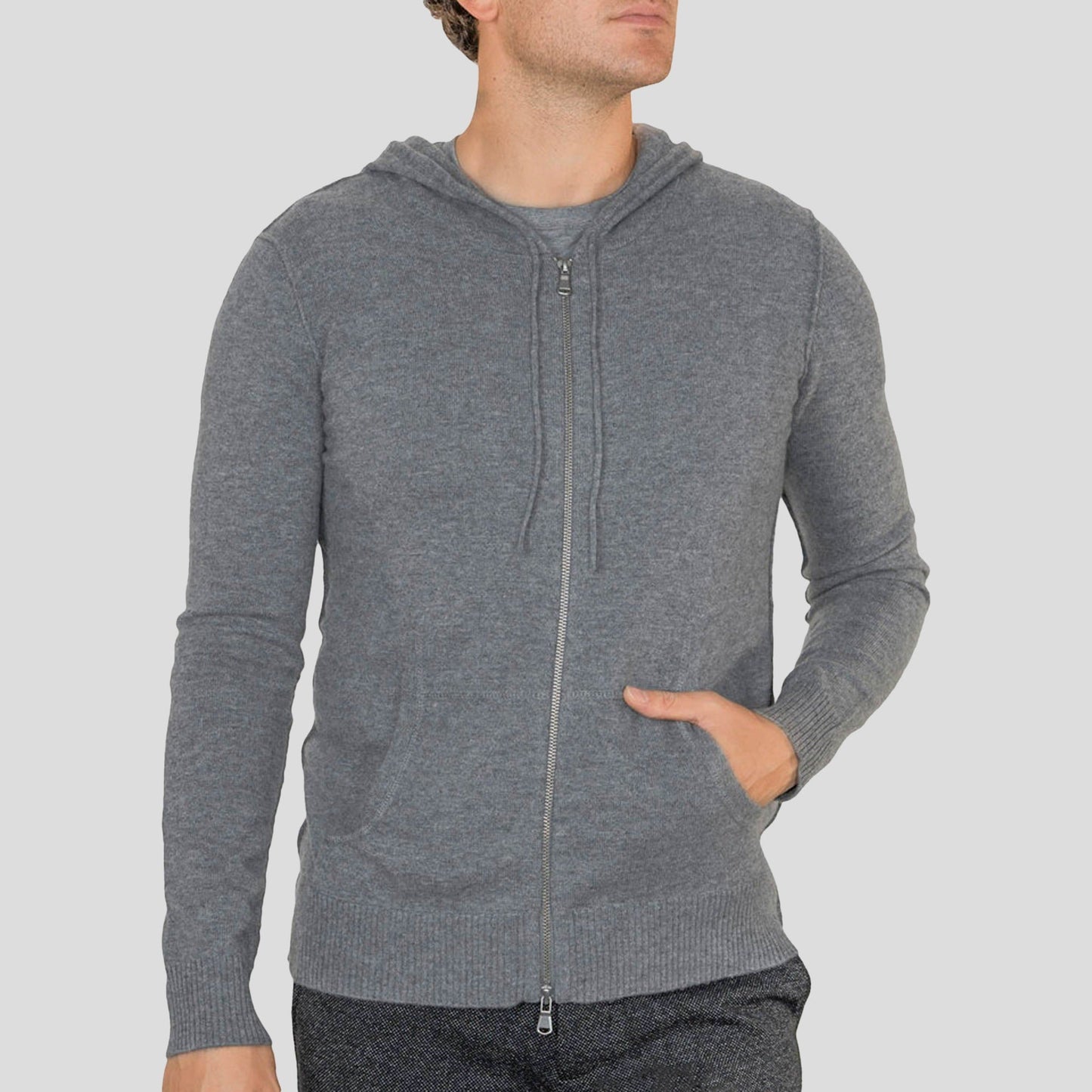 Cashmere Hoodie with Zip