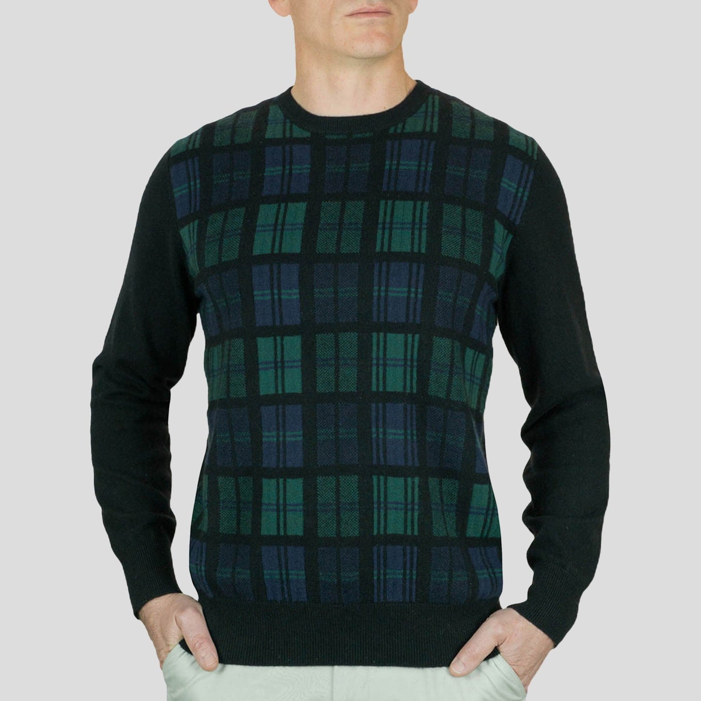 Black Watch Tartan Cashmere Jumper