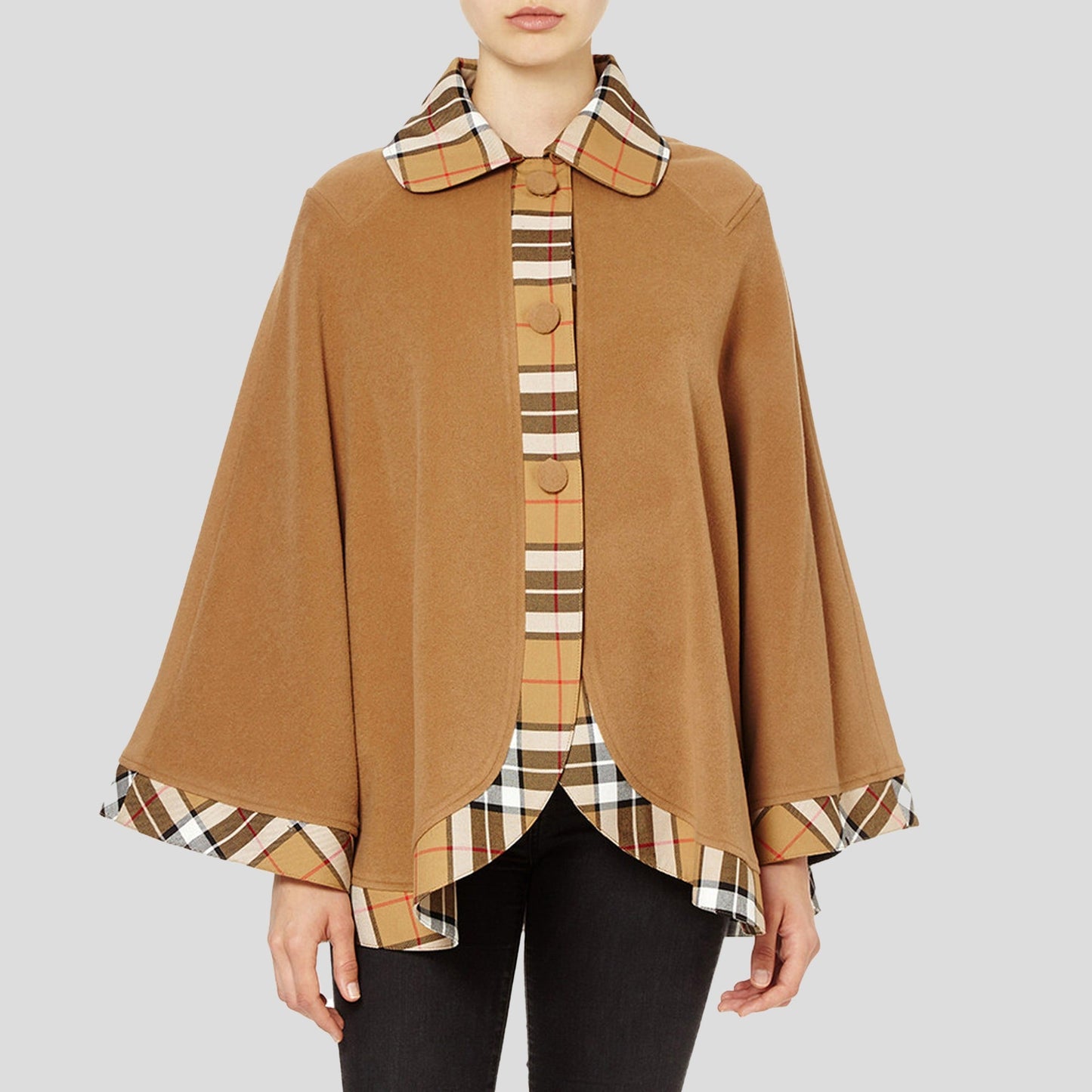 Tartan Trim Cape