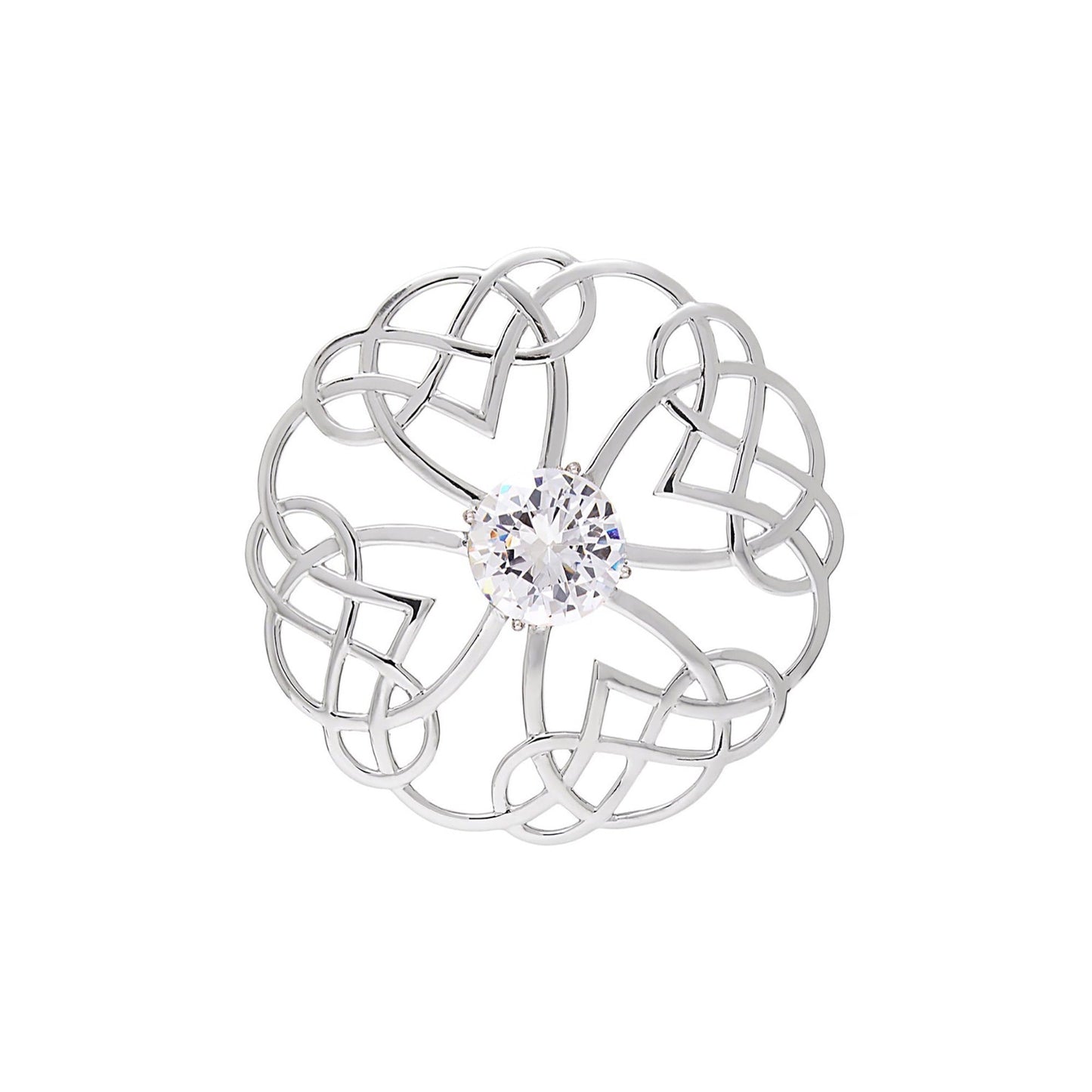 Silver Scottish Detailed Knot Brooch