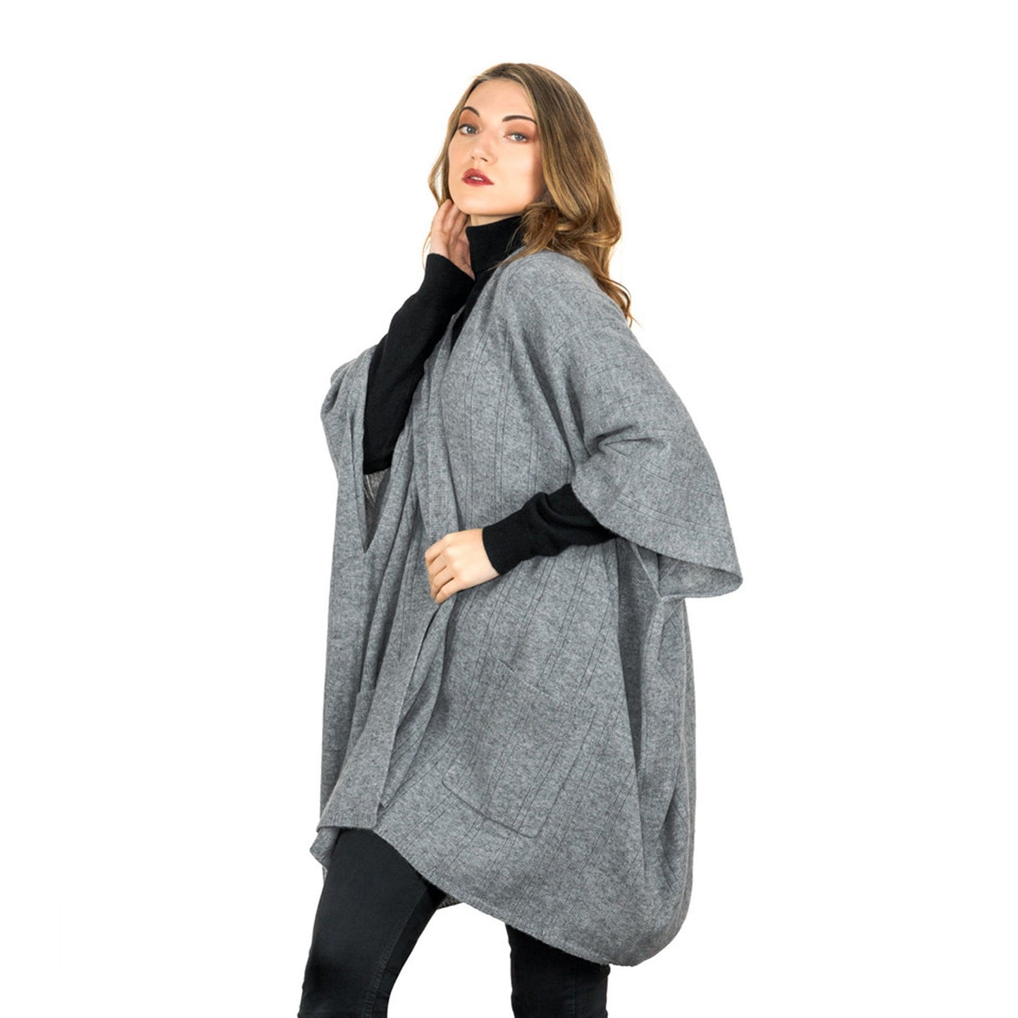 Cashmere Cape with Pockets