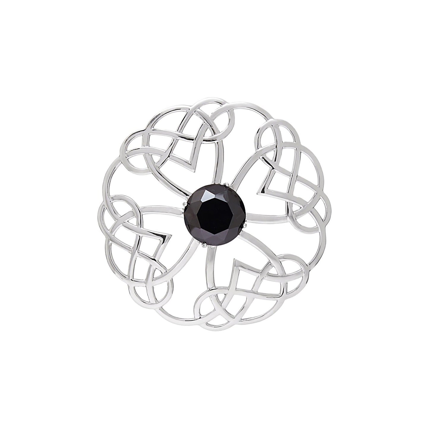 Silver Scottish Detailed Knot Brooch
