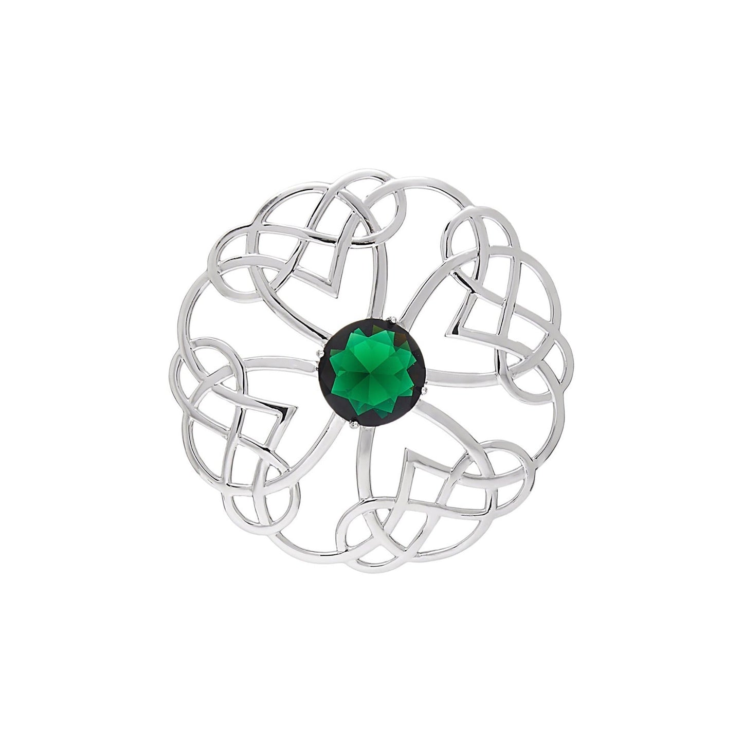 Silver Scottish Detailed Knot Brooch