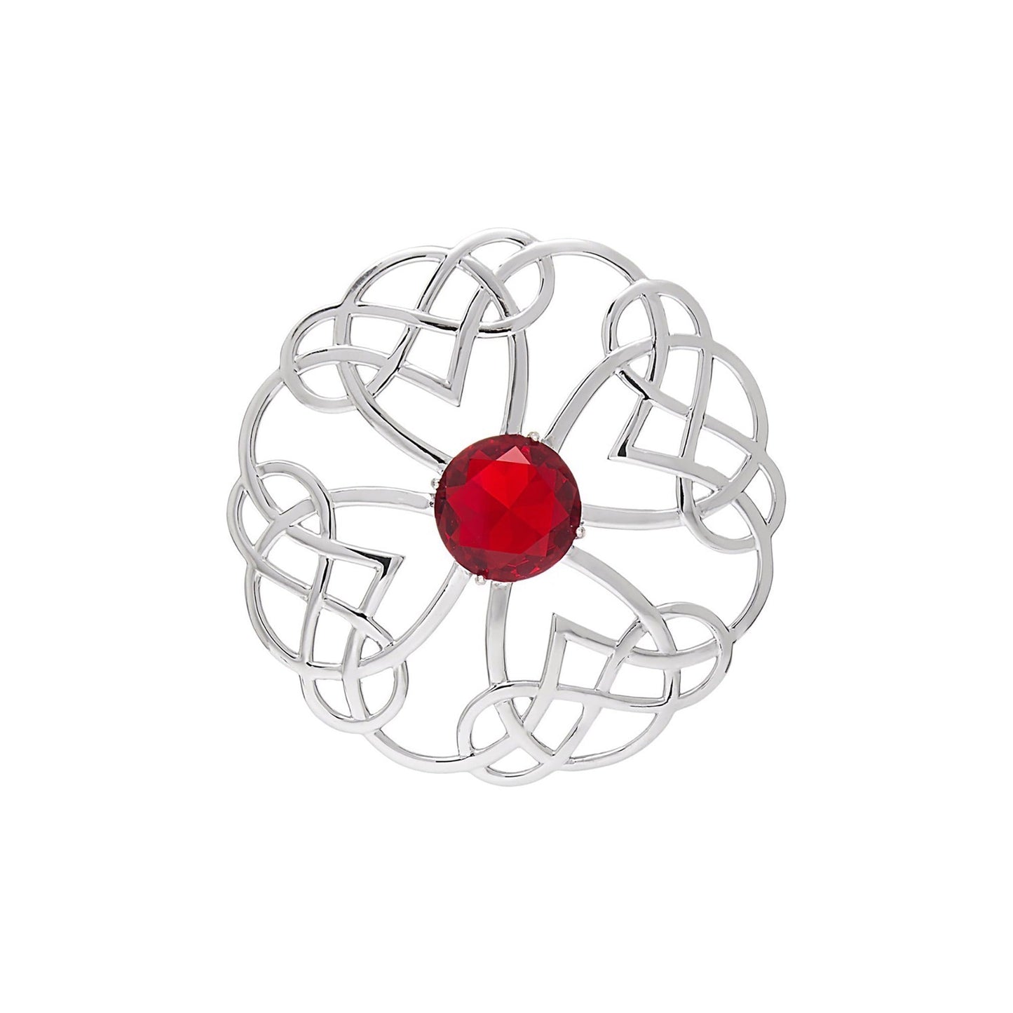 Silver Scottish Detailed Knot Brooch