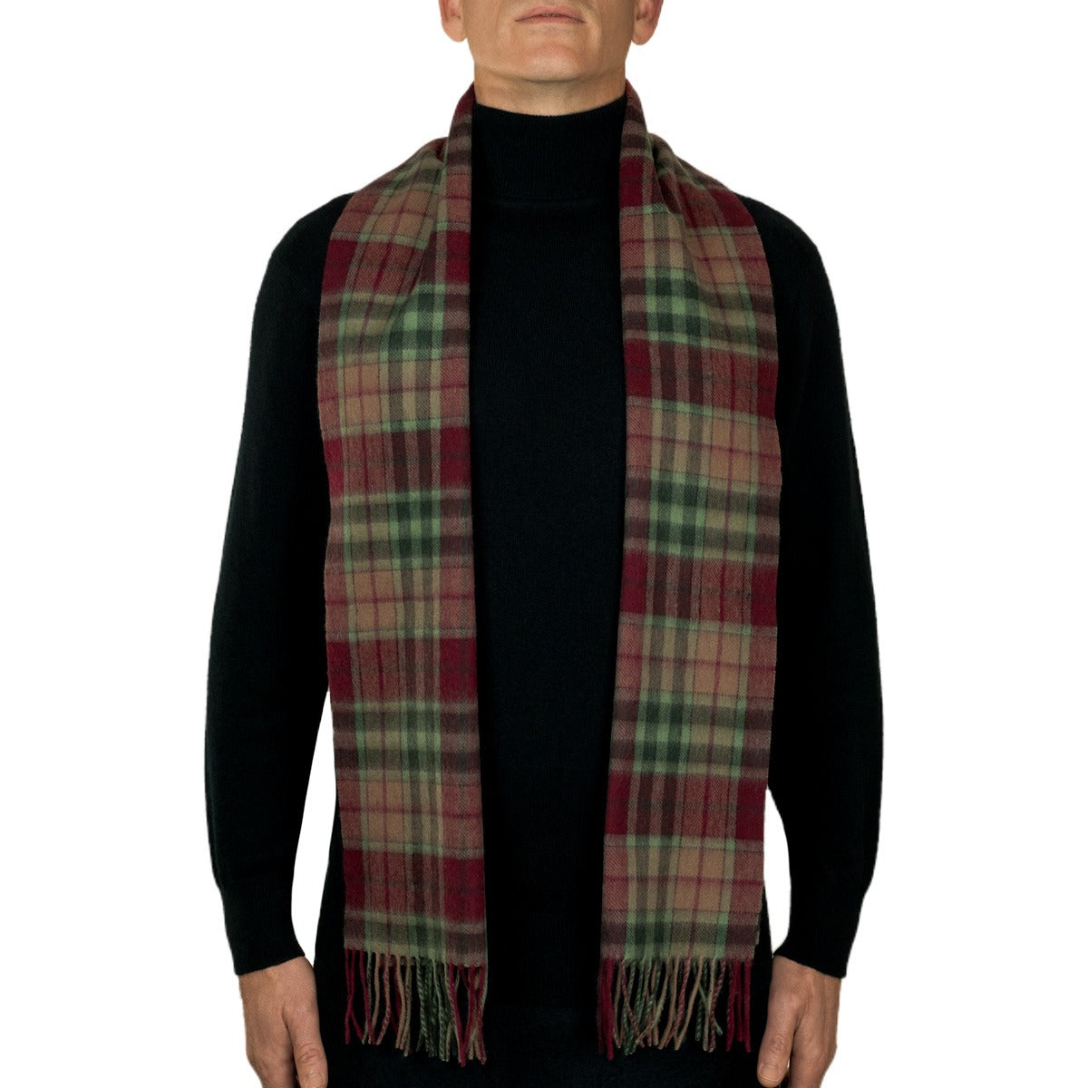 100% Lambswool Tartan Scarf