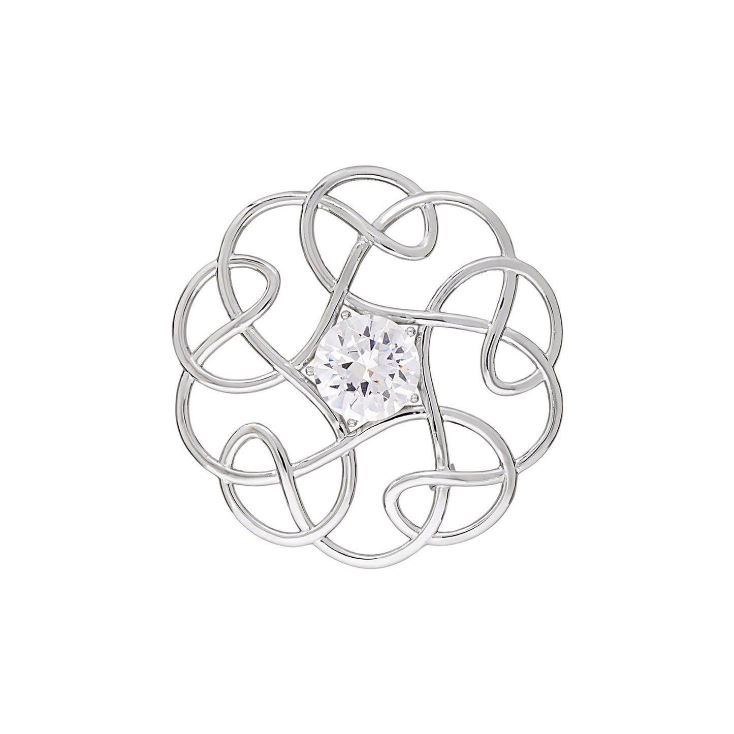 Silver Scottish Minimal Knot Brooch