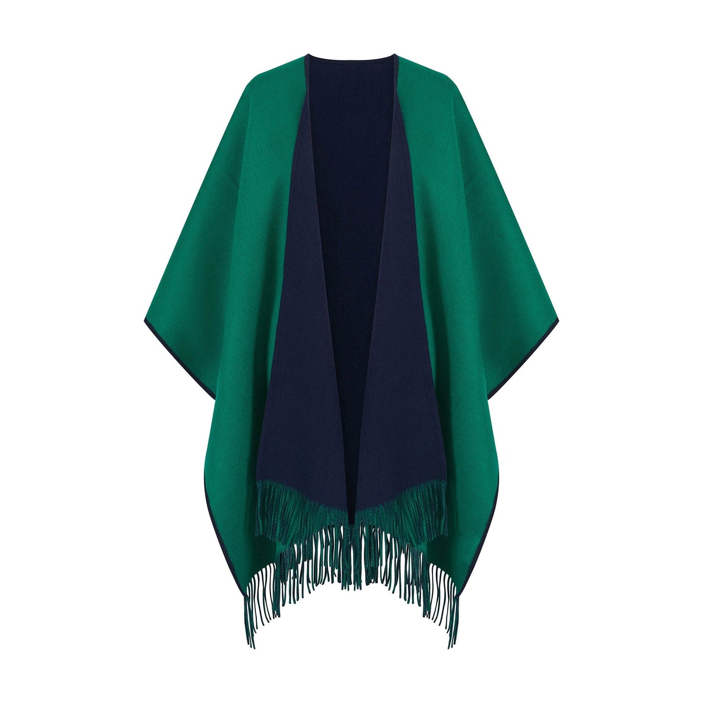 Reversible Lambswool Ruana