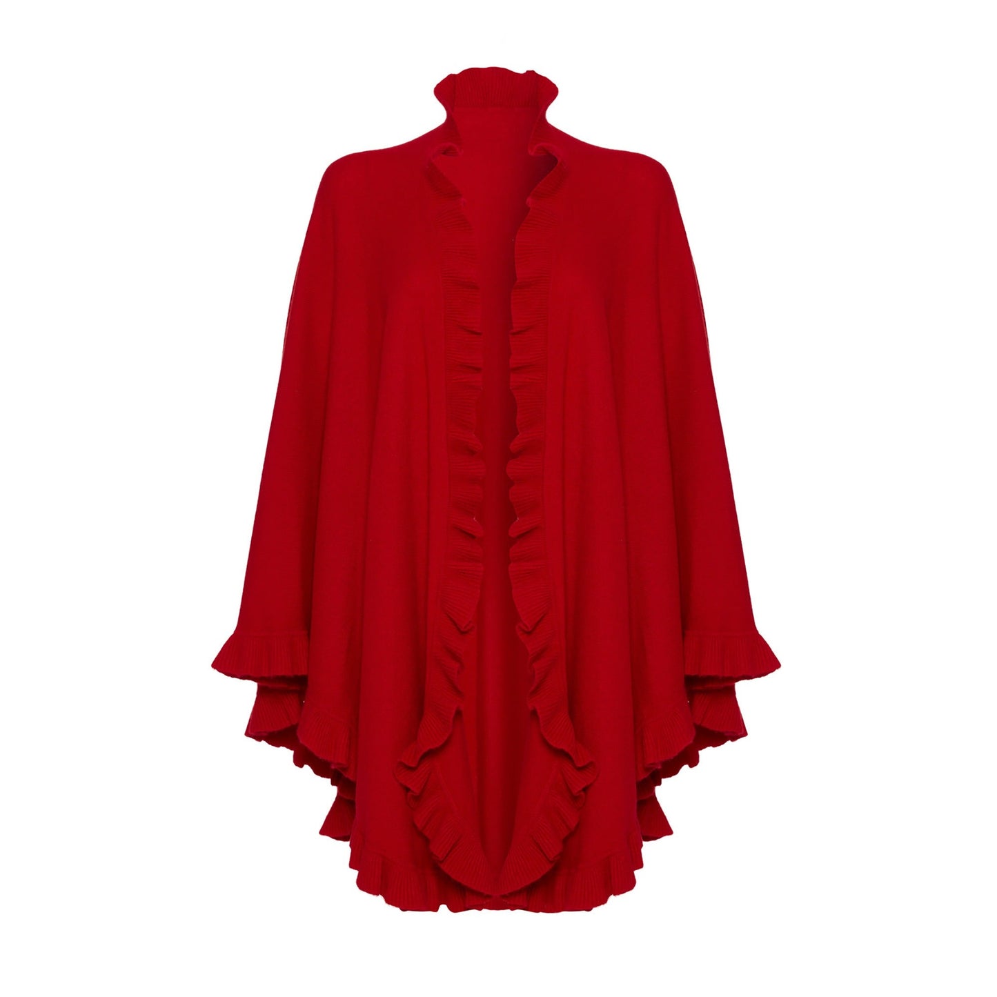 Lambswool Frilly Cape