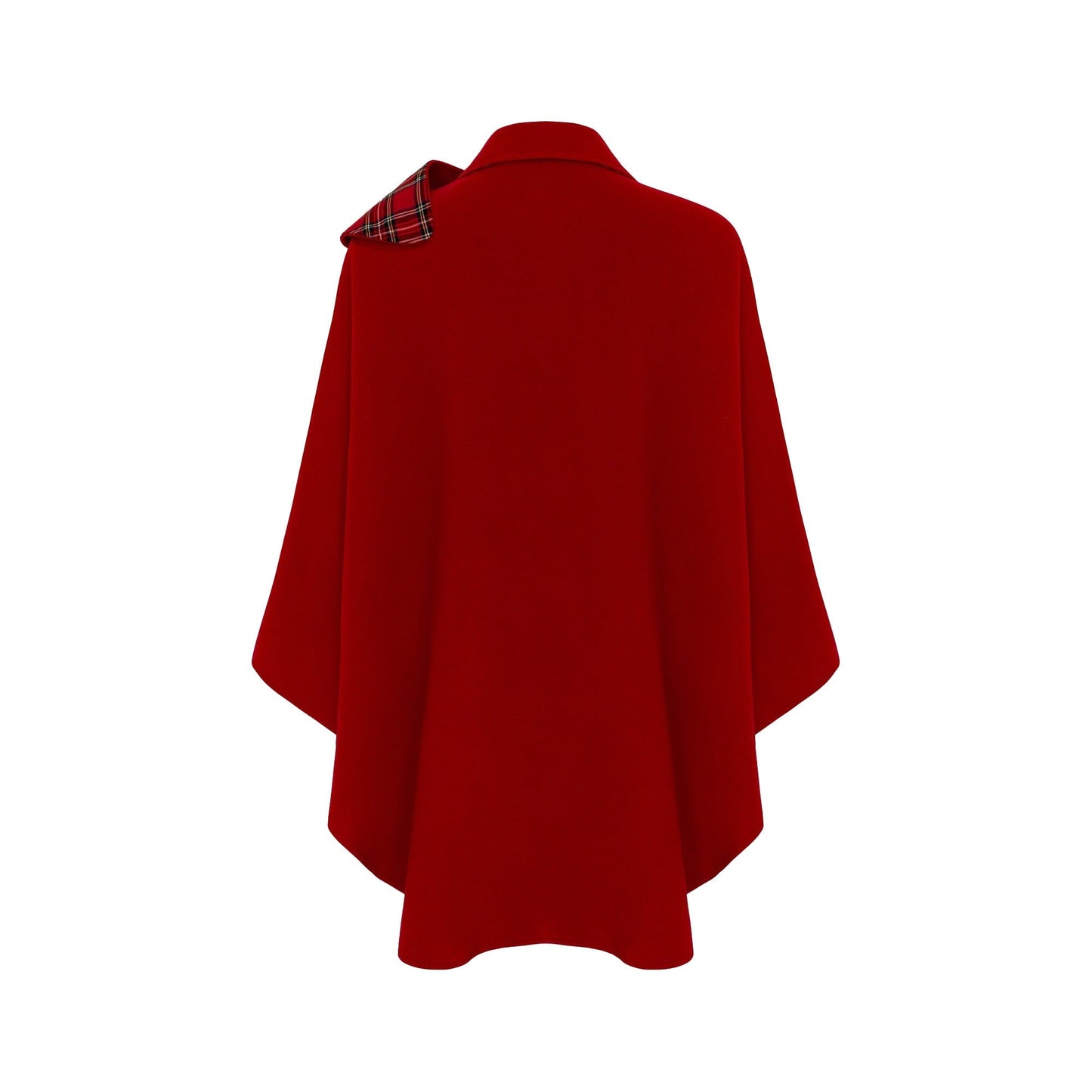 Cape With Tartan Scarf