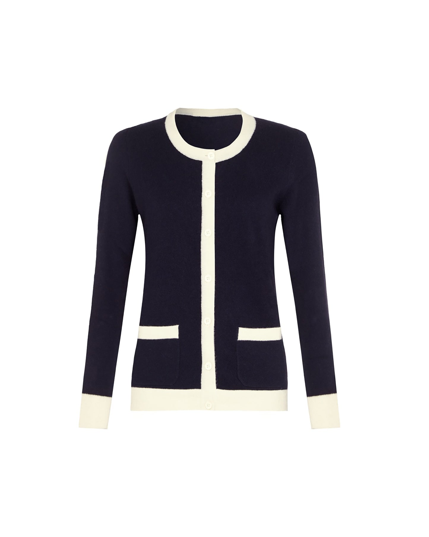 Two Tone Cashmere Cardigan