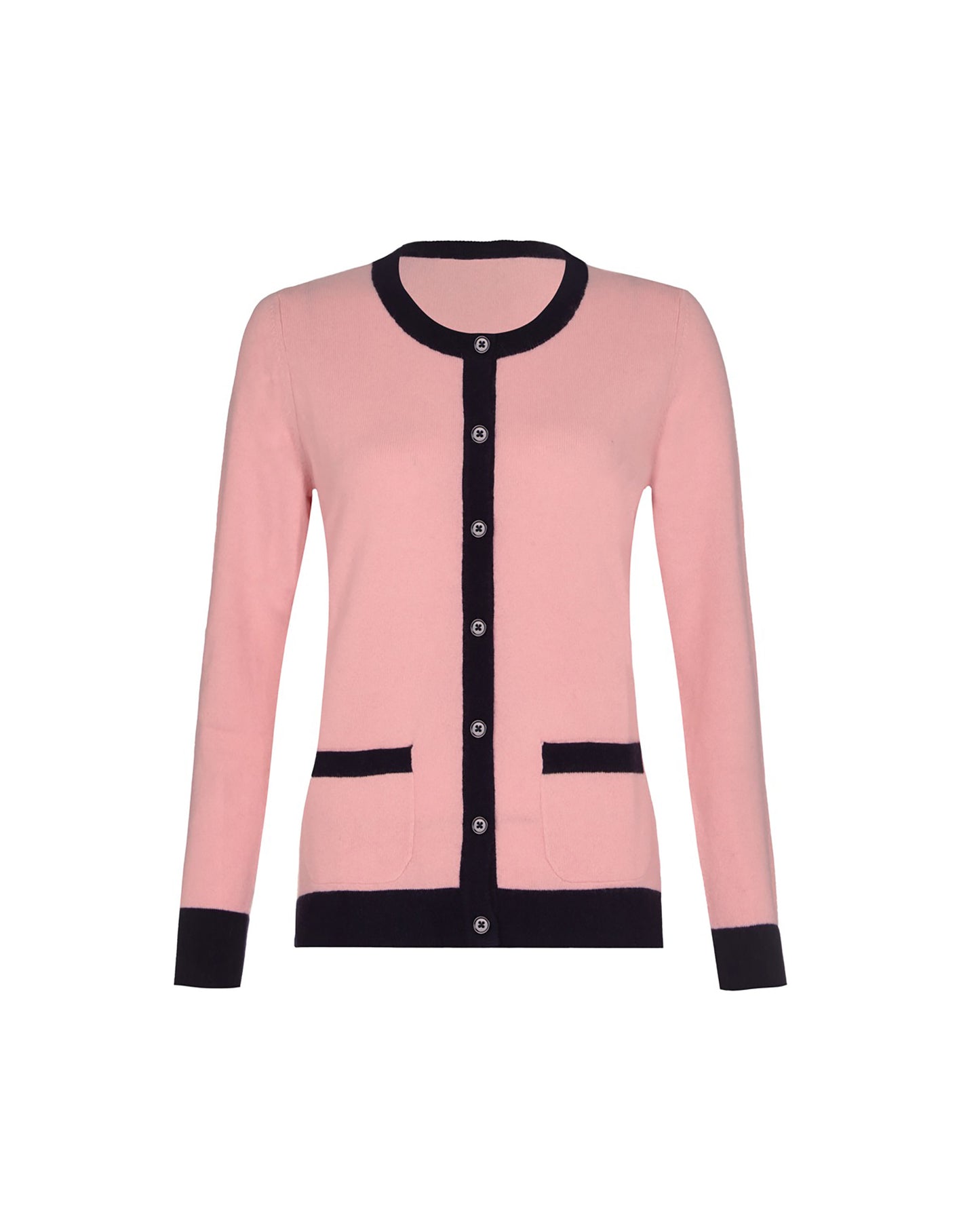 Two Tone Cashmere Cardigan