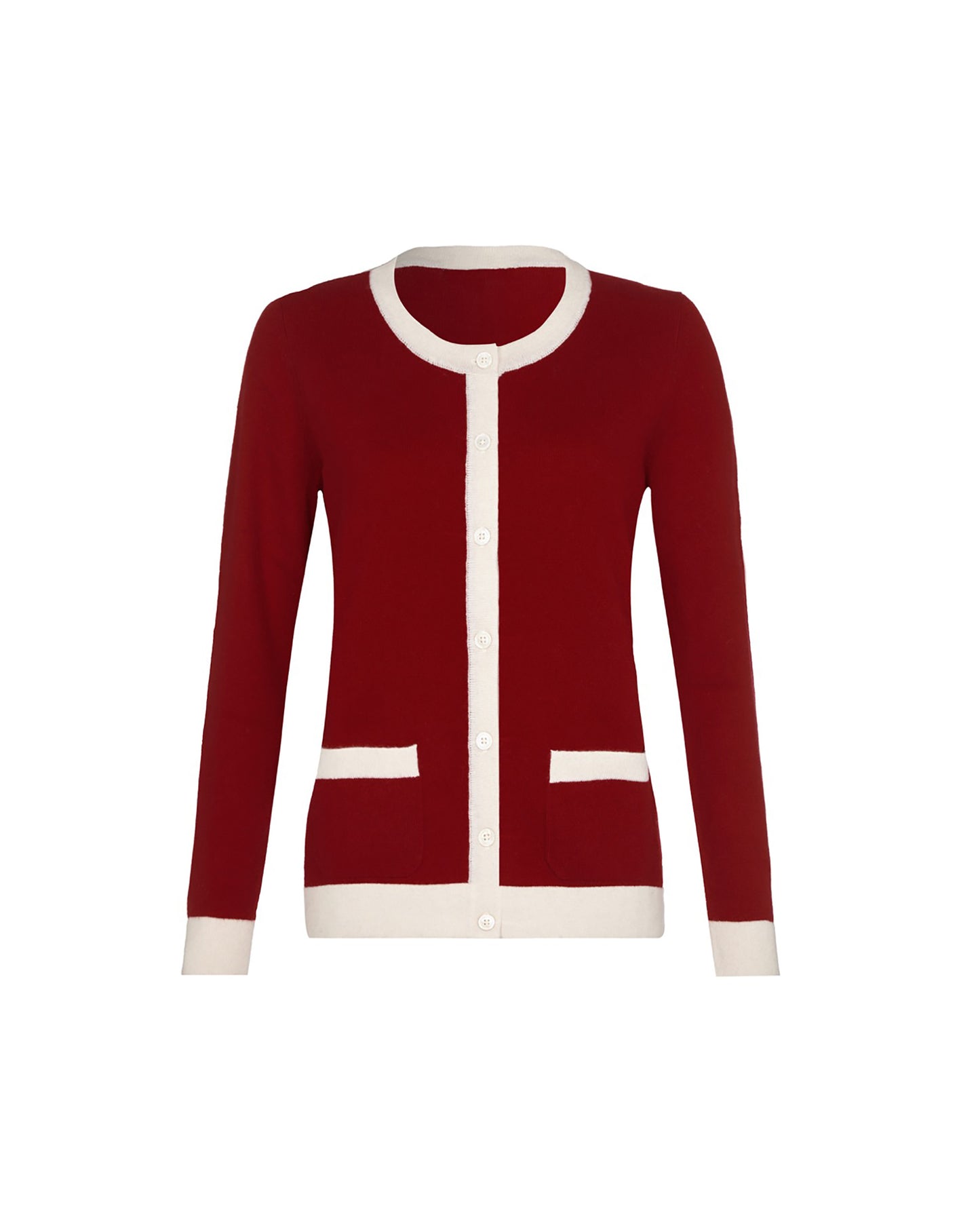 Two Tone Cashmere Cardigan