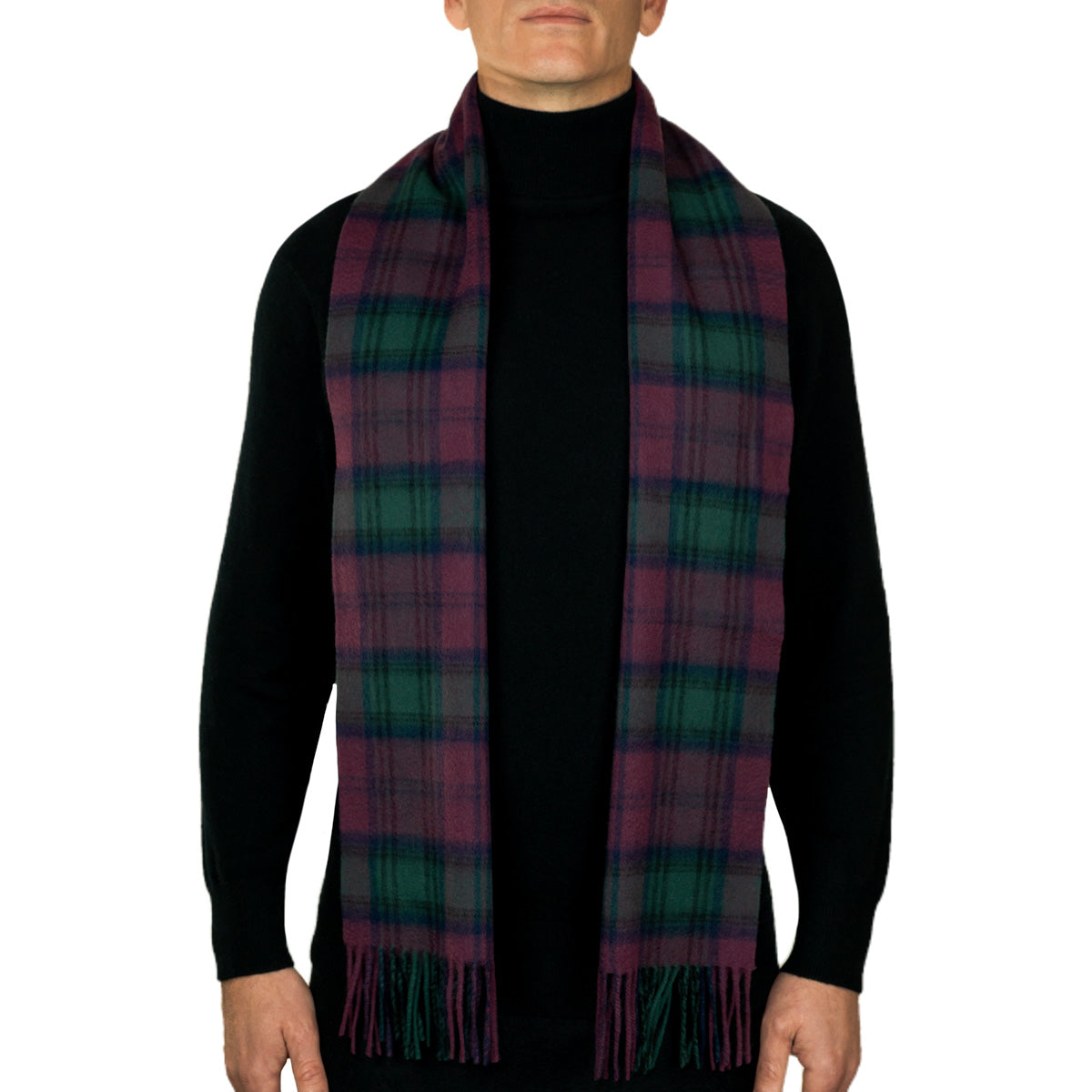 100% Lambswool Tartan Scarf