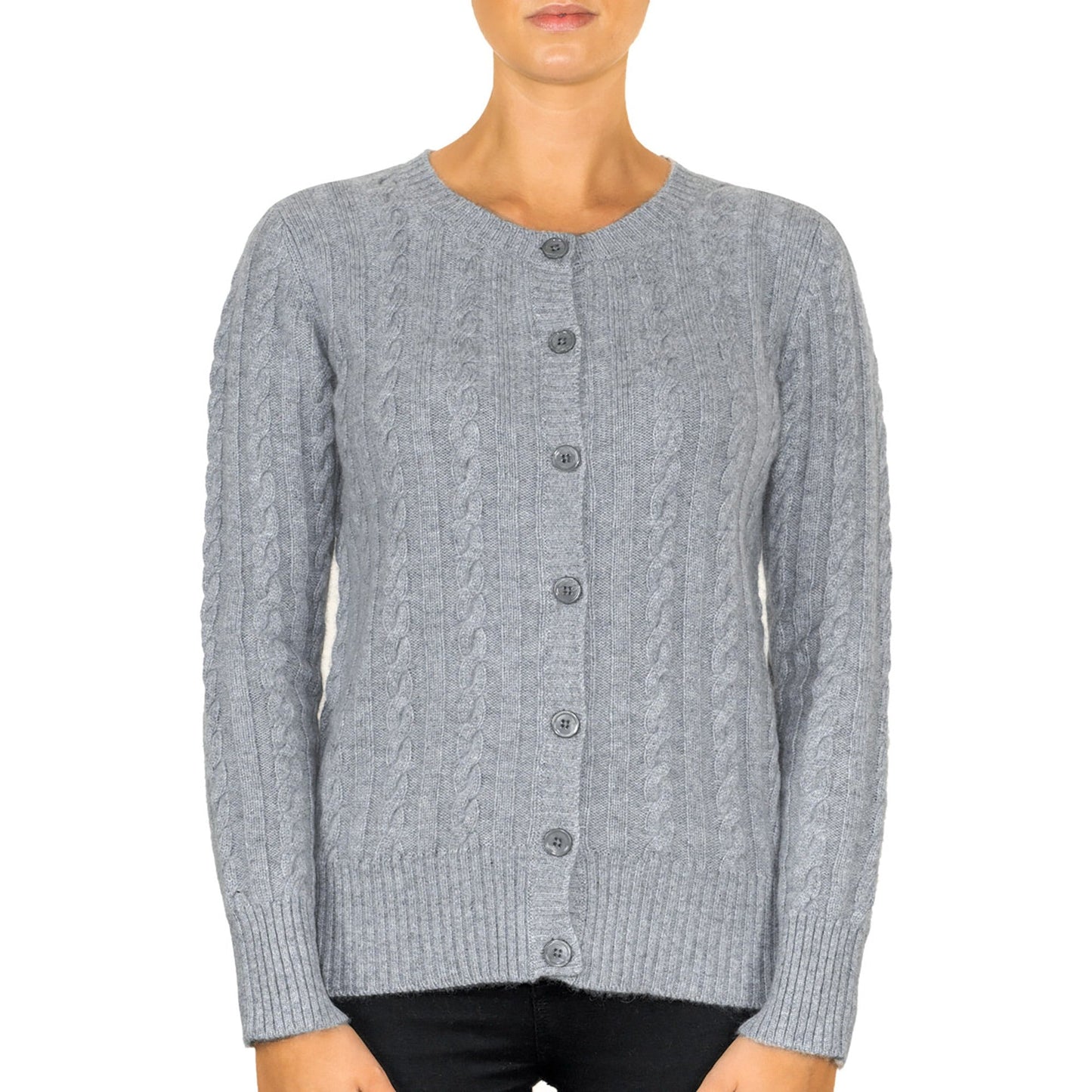 Womens Classic Cable Cardigan