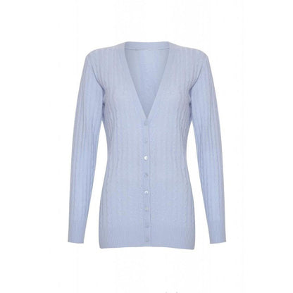 Long Cashmere Cable Cardigan