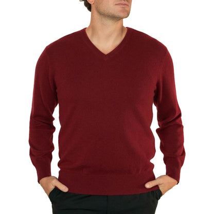 Men's Cashmere V Neck Jumper