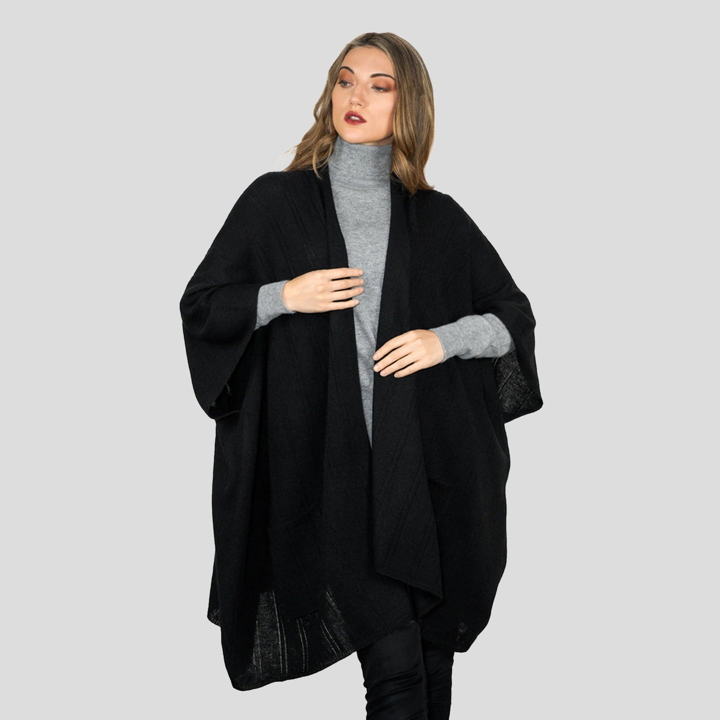 Cashmere Cape with Pockets
