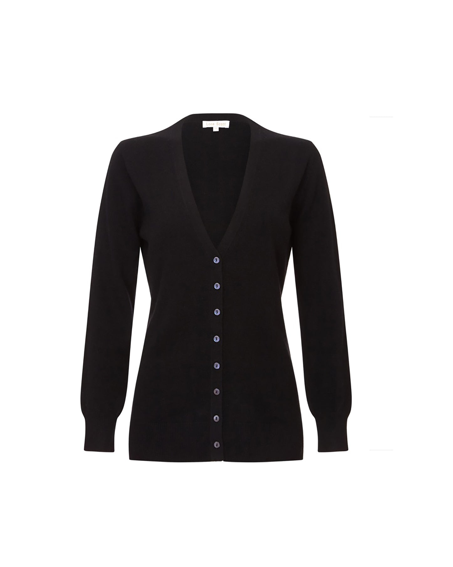 Long Cashmere V-Neck Cardigan