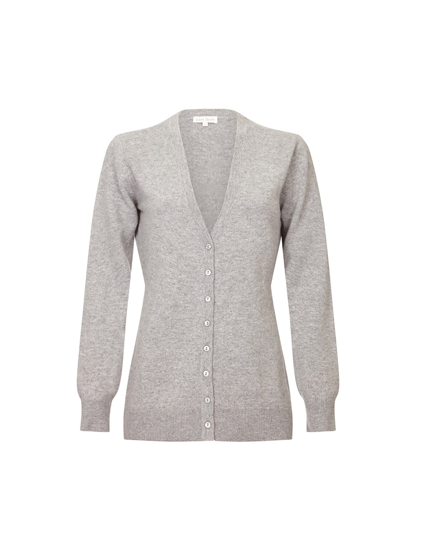 Long Cashmere V-Neck Cardigan