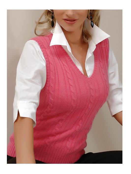 Cable V-Neck Slipover