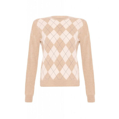Cashmere Argyle Round Neck Jumper