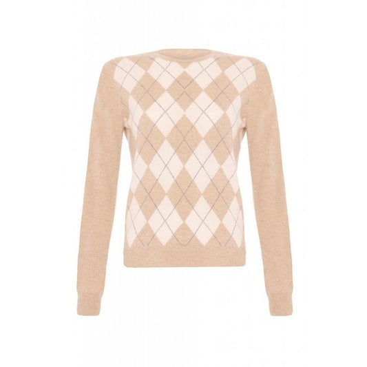 Cashmere Argyle Round Neck Jumper