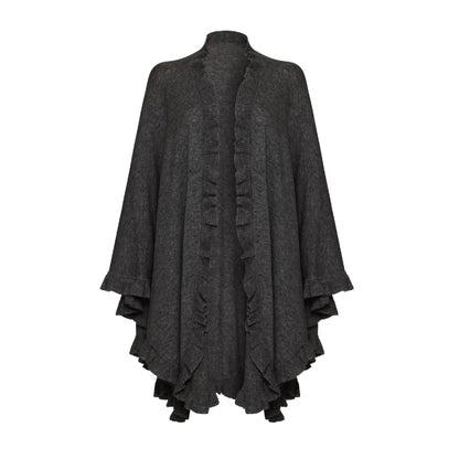 Lambswool Frilly Cape