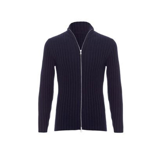 Ribbed Cashmere Zip Up