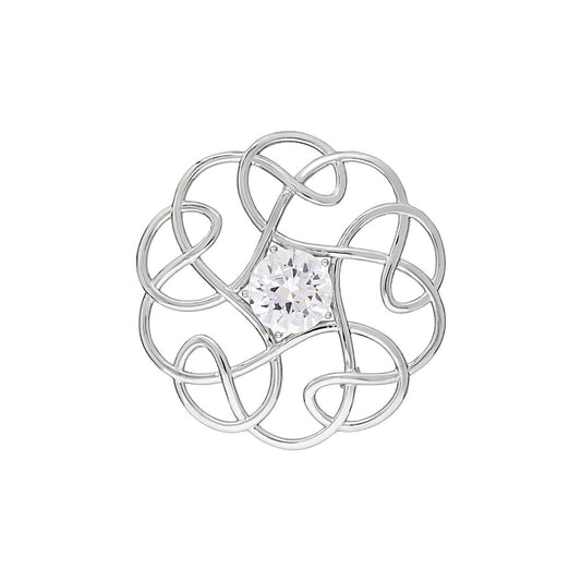 Silver Scottish Minimal Knot Brooch