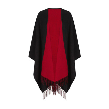 Reversible Lambswool Ruana