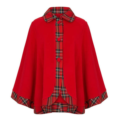 Tartan Trim Cape
