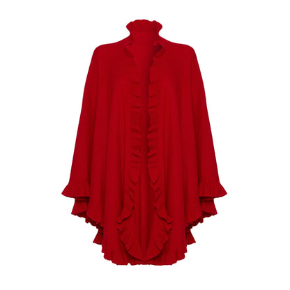Lambswool Frilly Cape
