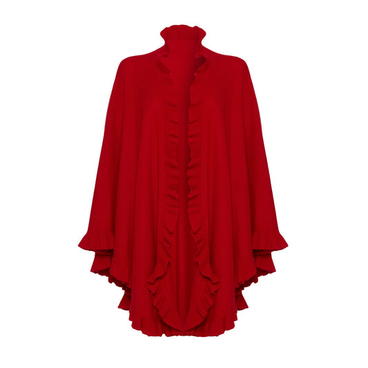 Lambswool Frilly Cape