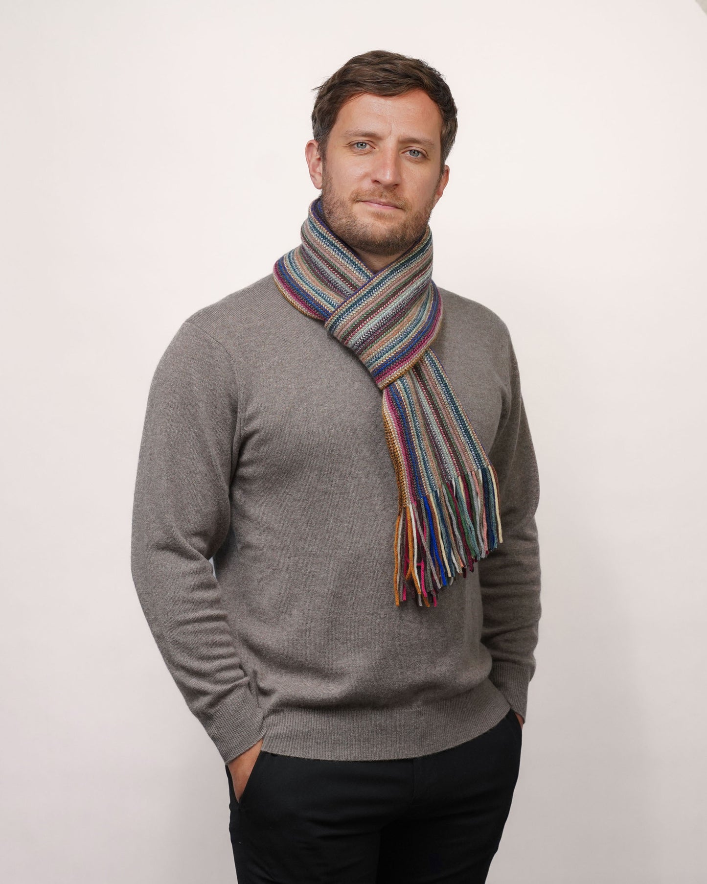 Lambswool Striped Scarf