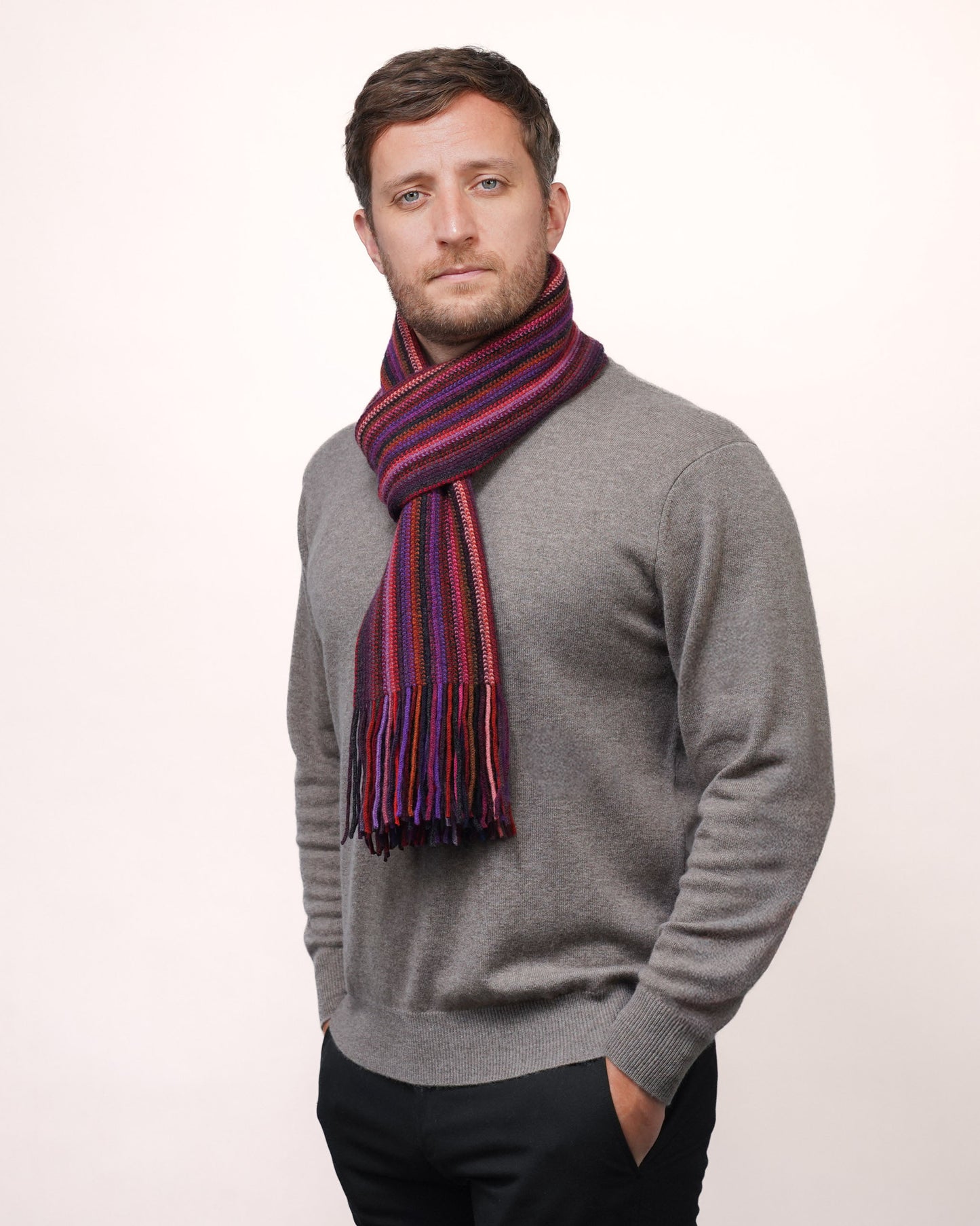 Lambswool Striped Scarf