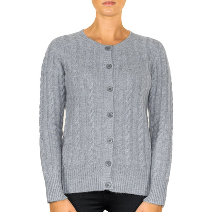 Womens Classic Cable Cardigan