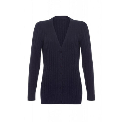 Long Cashmere Cable Cardigan