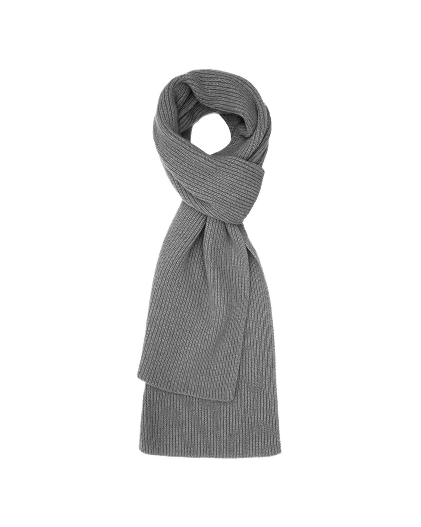 Unisex Cashmere Ribbed Scarf