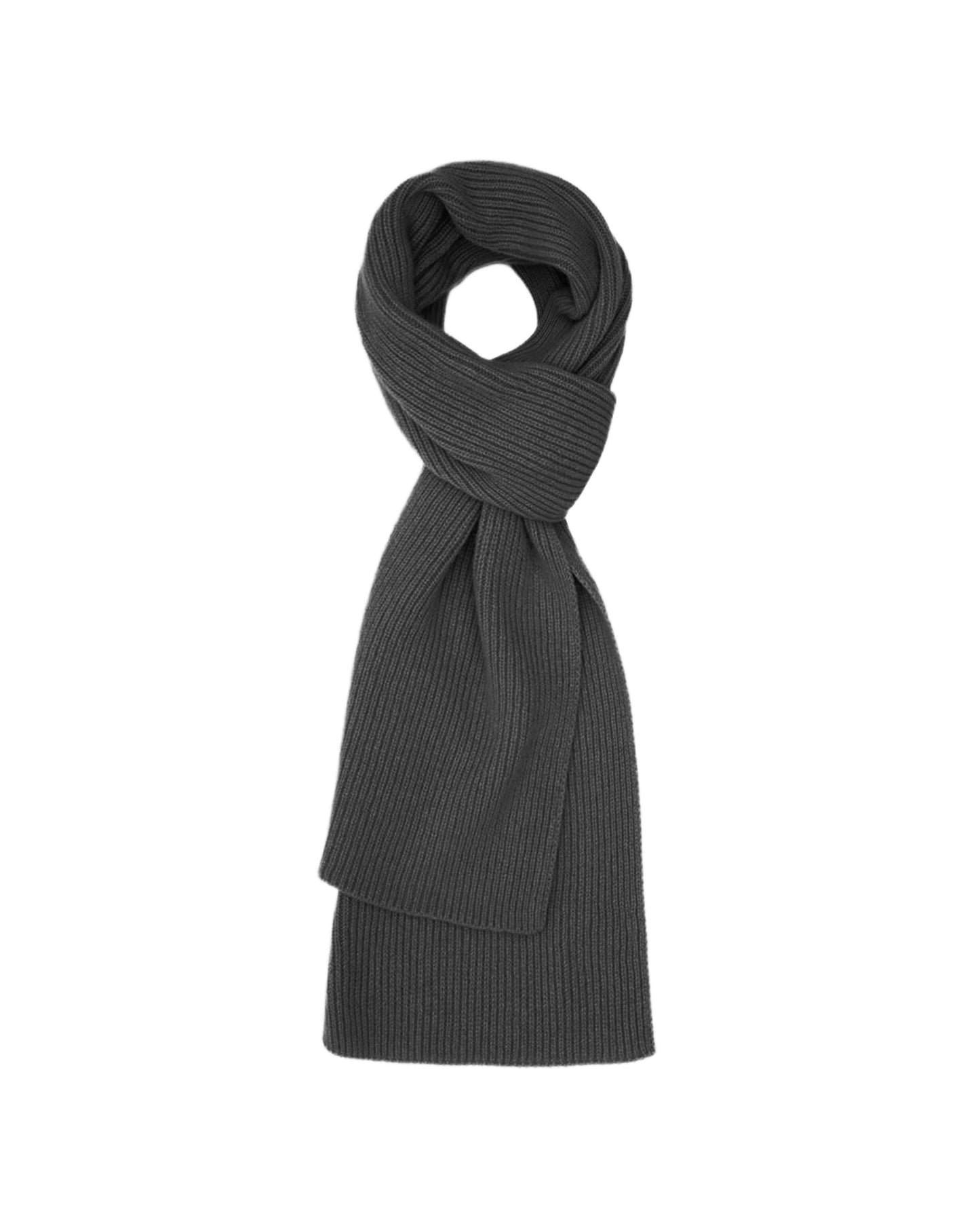 Unisex Cashmere Ribbed Scarf