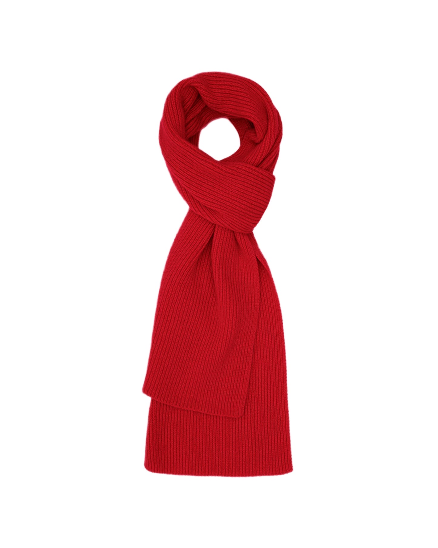 Unisex Cashmere Ribbed Scarf